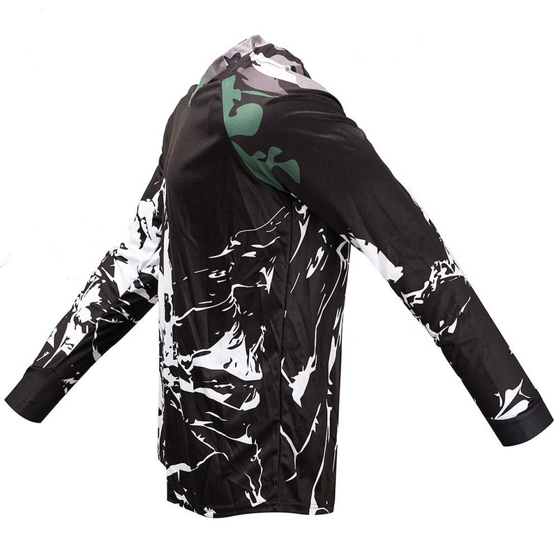 Weimostar Cycling Jersey Men Long Sleeve MTB T Shirt Mountain Bike Motorcycle Bicycle Clothes Black White Size M - Image 4